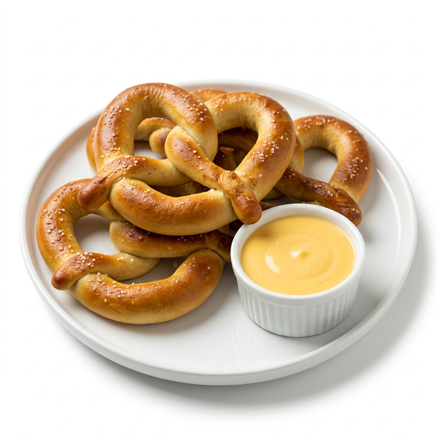 Pretzel with Side Cheese.